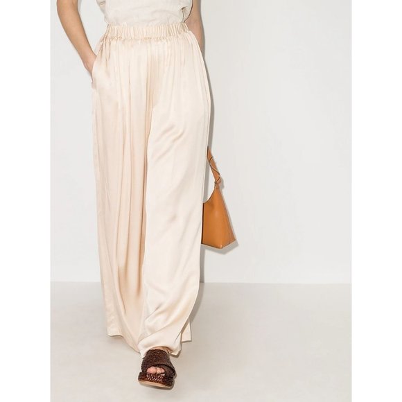 Staud Astor Wide Leg Pants Champagne - Picture 2 of 8